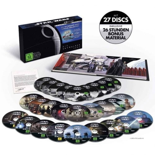 Star Wars 1 bis 9 – Die Skywalker Saga (4K Ultra HD auf Blu-ray) für 124,97 € inkl. Versand (statt 186,10 €)