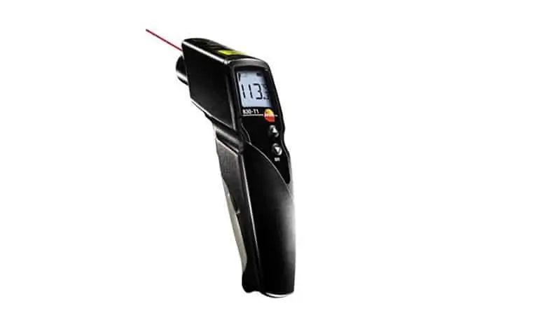 Testo 0560 8311 830-T1 Infrarot-Thermometer [1-Punkt-Laser-Messfleckmarkierung, 10:1 Optik, einstellbare Grenzwerte, Alarmfunktion] für 43,88€ statt 60,81€