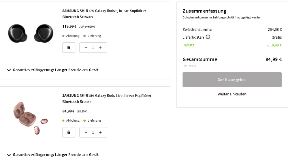 Warenkorb — Mediamarkt