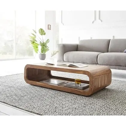 Wohnzimmertisch Maika Sheesham Natur (120x60x32 cm / Sheeshamholz massiv) für 239,90€ inkl. Versand statt 289,90€