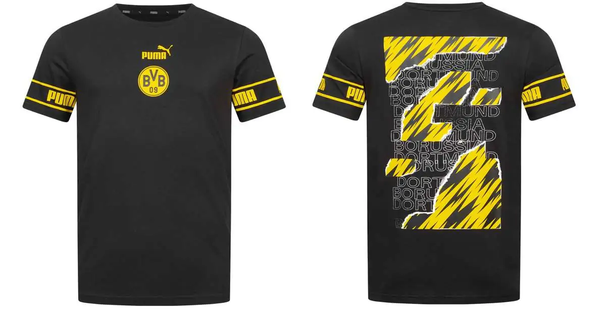 BVB Borussia Dortmund Puma T-Shirt mit Rückendruck [Gr. S bis L] für 16,94€ inkl. Versand statt 21,96€