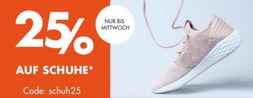 Galeria: 25 % Rabatt auf Schuhe