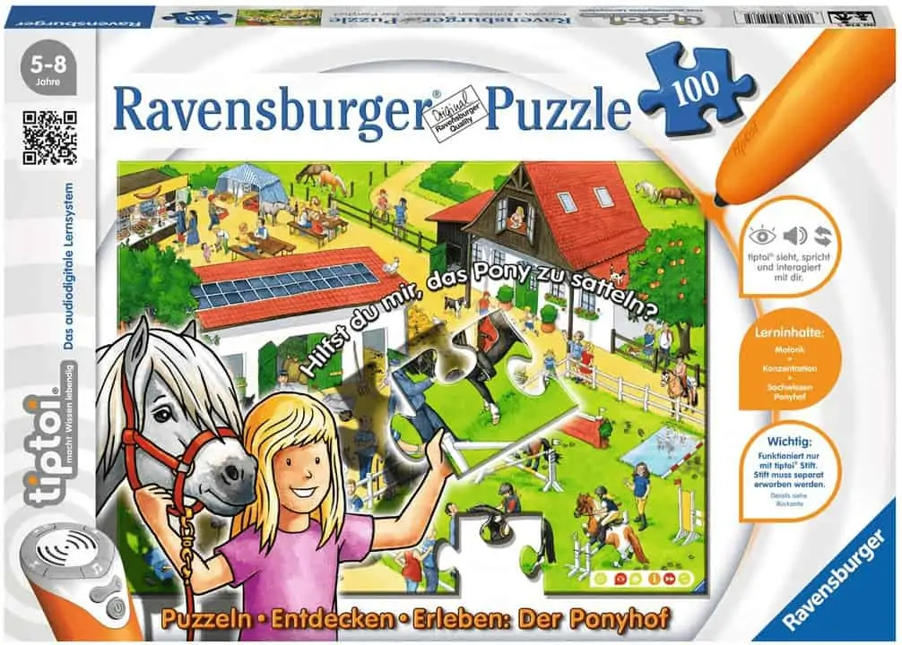 Ravensburger tiptoi – Puzzlen, Entdecken, Erleben – Der Ponyhof (100 Teile) für 14,94€ inkl. Versand statt 23,89€