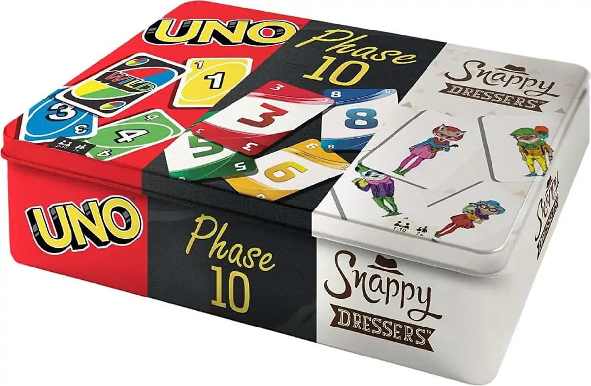Mattel Games Kartenspielklassiker in Metalldose (UNO, Phase 10, Snappy Dressers) für 12,98€ inkl. Versand statt 21,28€