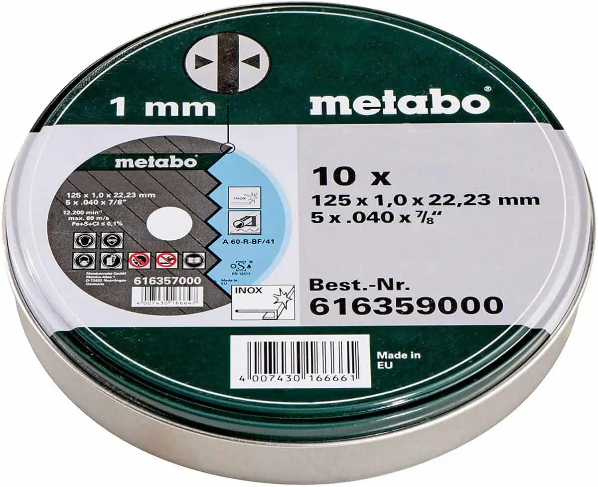 Metabo Promotion Trennscheiben 125×1,0x22,23 Inox, 10 Stück in Blechdose für 6,49€ [Prime] statt 10,48€