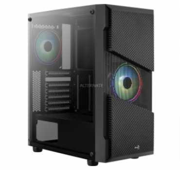 Aerocool Menace Saturn RGB Tower Gehaeuse schwarz Tempered Glass