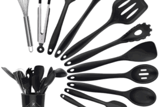 Amazon de Vemingo Kuechenutensilien Set Silikon Kochgeschirr Kuechenhelfer Set Silikon Antihaft Hitzebestaendiges Silikon Spatel Set BPA frei 12 Stueck
