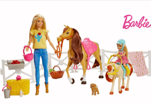 Barbie Fxh15 Reitspass Spielset Mit Barbie Blond Chelsea Pferd Und Pony Puppen Spielzeug Ab 3 Jahren Amazon De Spielzeug