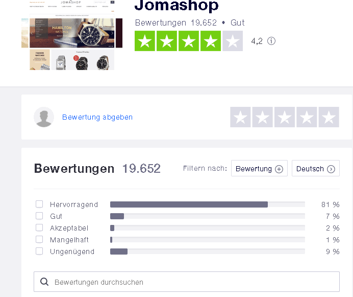 Bewertungen Zu Jomashop Lesen Sie Kundenbewertungen Zu Www Jomashop Com