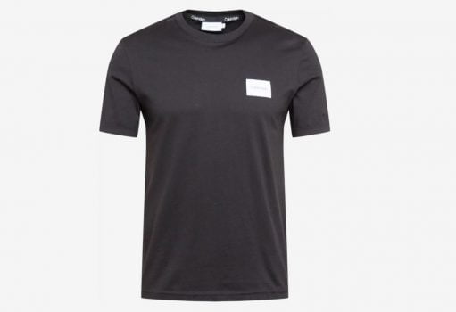 Calvin Klein T Shirt Turn Up Logo in Regular Fit 2