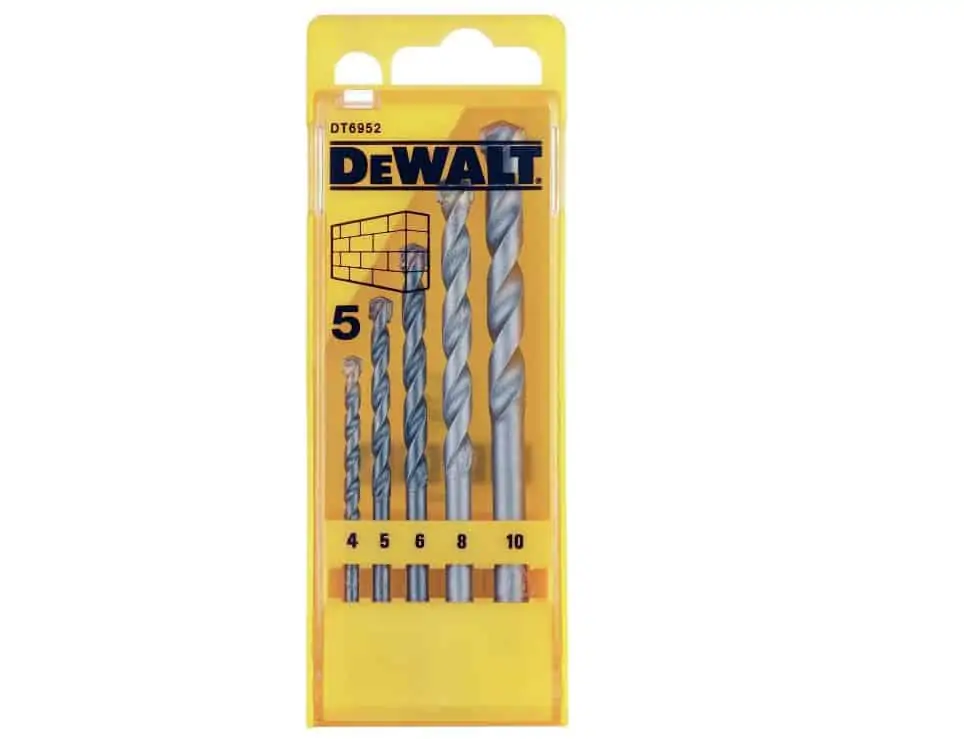 Dewalt Steinbohrer-Set DT6952 (5-teiliges Set 4-5-6-8-10) für 4,13€ [Prime, UK-Import] statt 9,29€