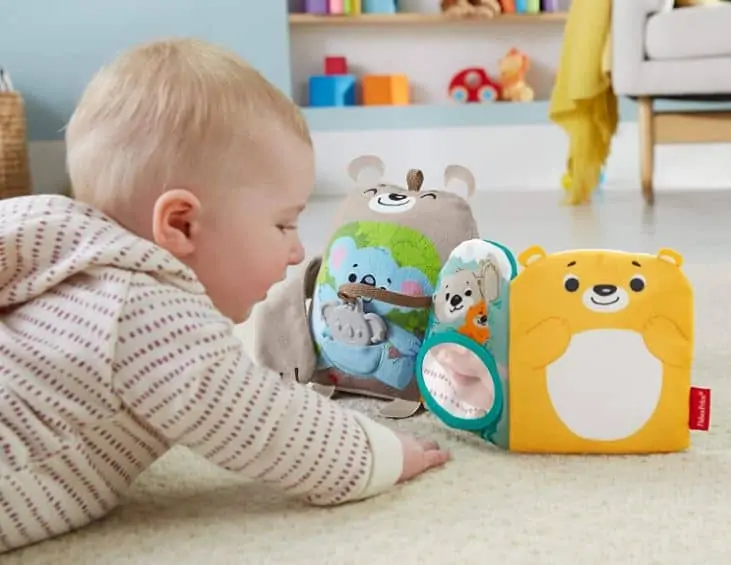 Fisher-Price GJD37 – Babys weiches Kuschelbuch, Plüschtier-Spielzeug (für Babys ab 3 Monaten) für 9,99€ [Prime] statt 16,14€