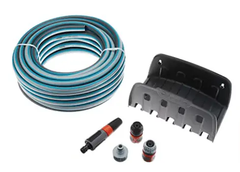 Gardena Wasserschlauchhalter + 20m Textil-Schlauch + Original Gardena Systemteile und 1x Spritze für 21,95€ (Prime)