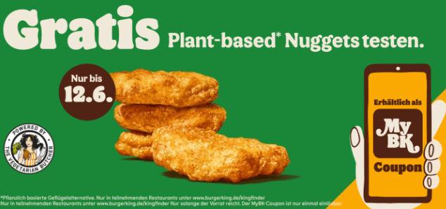 Gratis Plant Based Nuggets Burger King®