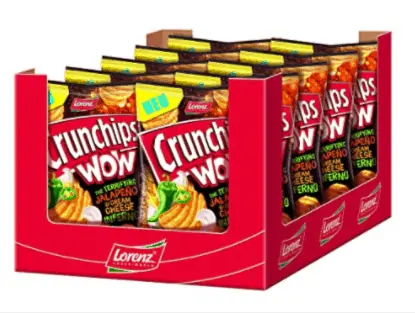 Lorenz Snack World Crunchips WOW Jalapeño & Cream Cheese, (10 x 110 g) ab 8,88 € (Prime)