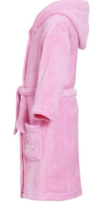 Playshoes Fleece Bademantel Maedchen Mit Blumen Stickerei 2