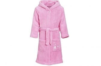 Playshoes Fleece Bademantel Maedchen mit Blumen Stickerei