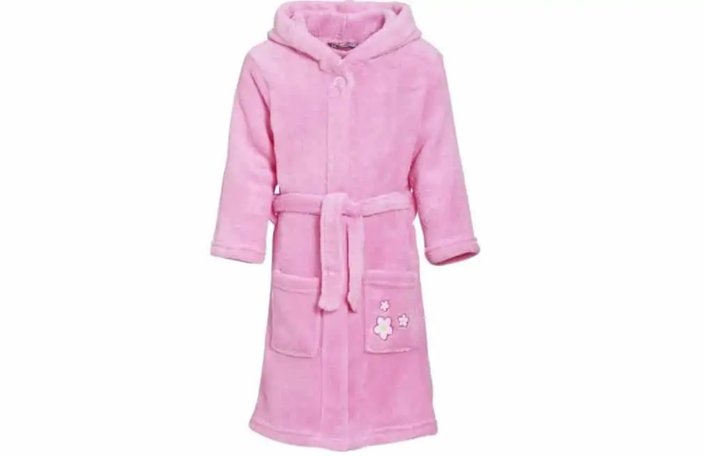Playshoes, Fleece Bademantel, Mädchen mit Blumen-Stickerei [Gr. 86/92] für 13,69€ [Prime] statt 23,50€
