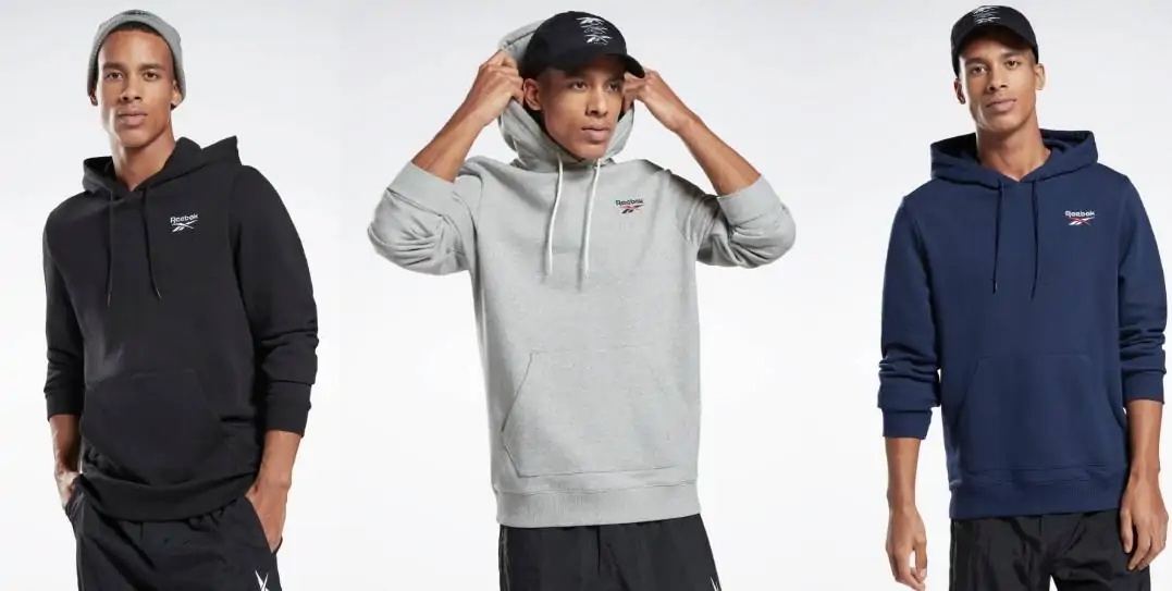 Reebok Identity Hoodie in blau, schwarz oder grau [Gr. XS bis 2XL] für 26€ inkl. Versand statt 39,90€