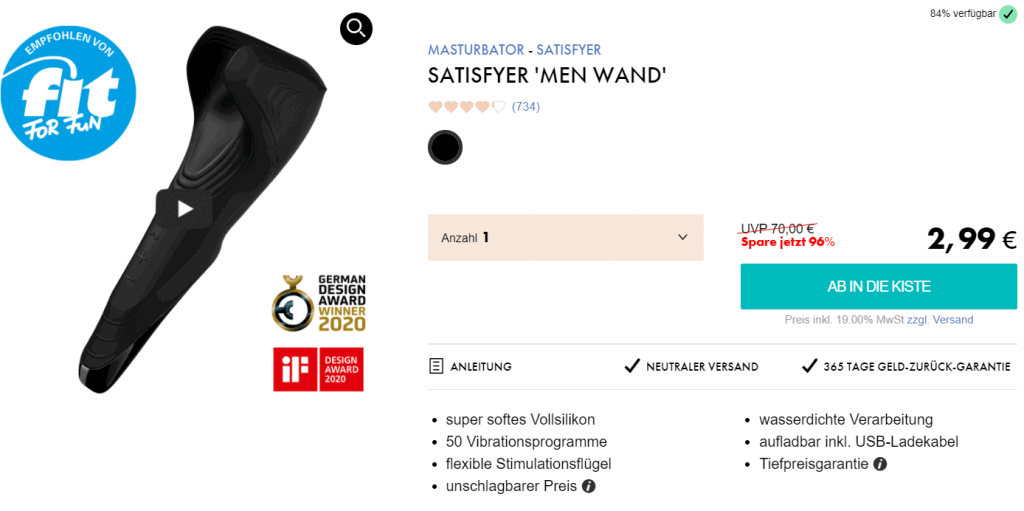 Satisfyer Men Wand Masturbator