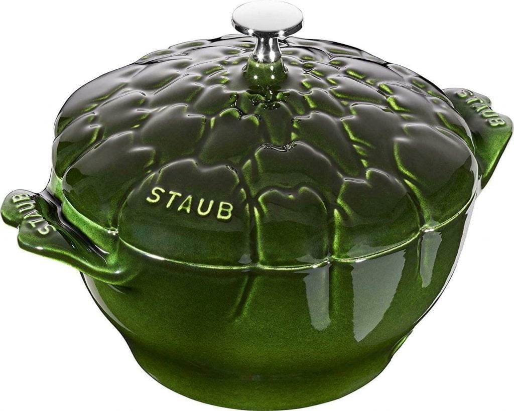 Staub Cocotte Artischocke Braeter 22 Cm Basilikumgruen