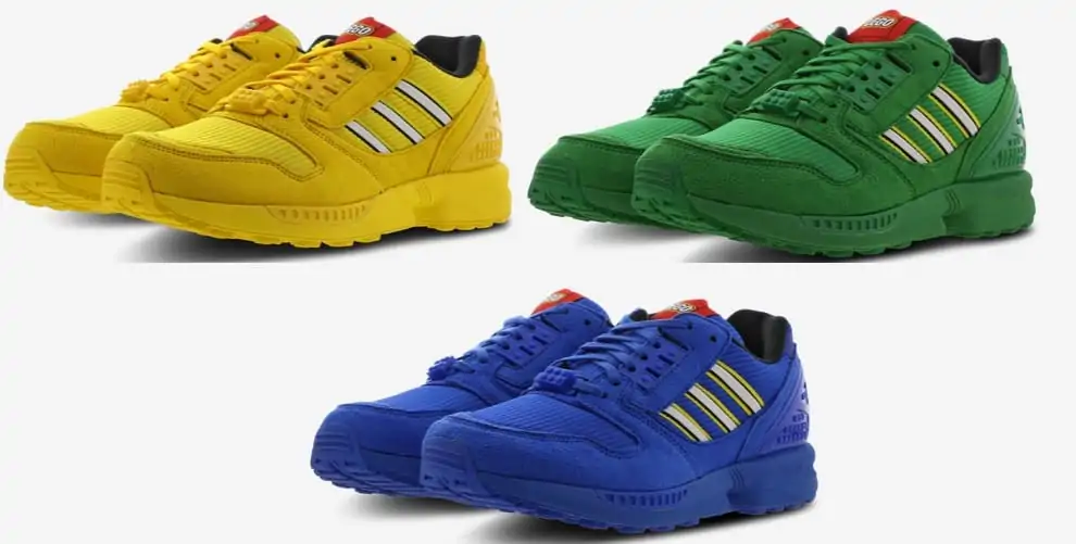 Adidas ZX 8000 x Lego Sneaker in verschiedenen Farben [Gr. 40 – 46] für 69,99€ inkl. Versand statt 109,99€