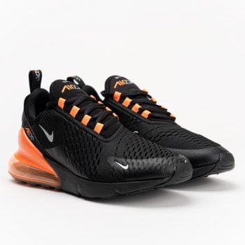 nike air max 270 black total orange metallic silver