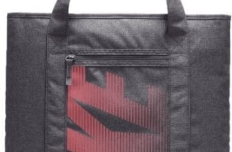 nike gym training tote dark grey red ba5446