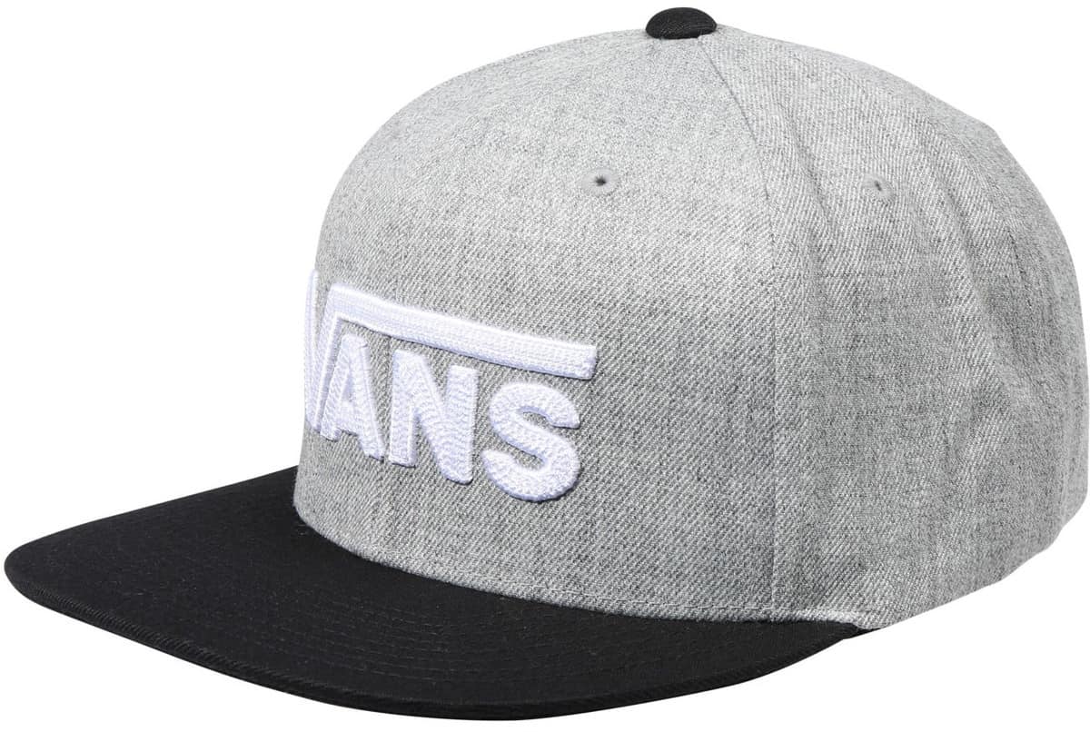 Vans Drop V Snapback Cap Heather Grey Black