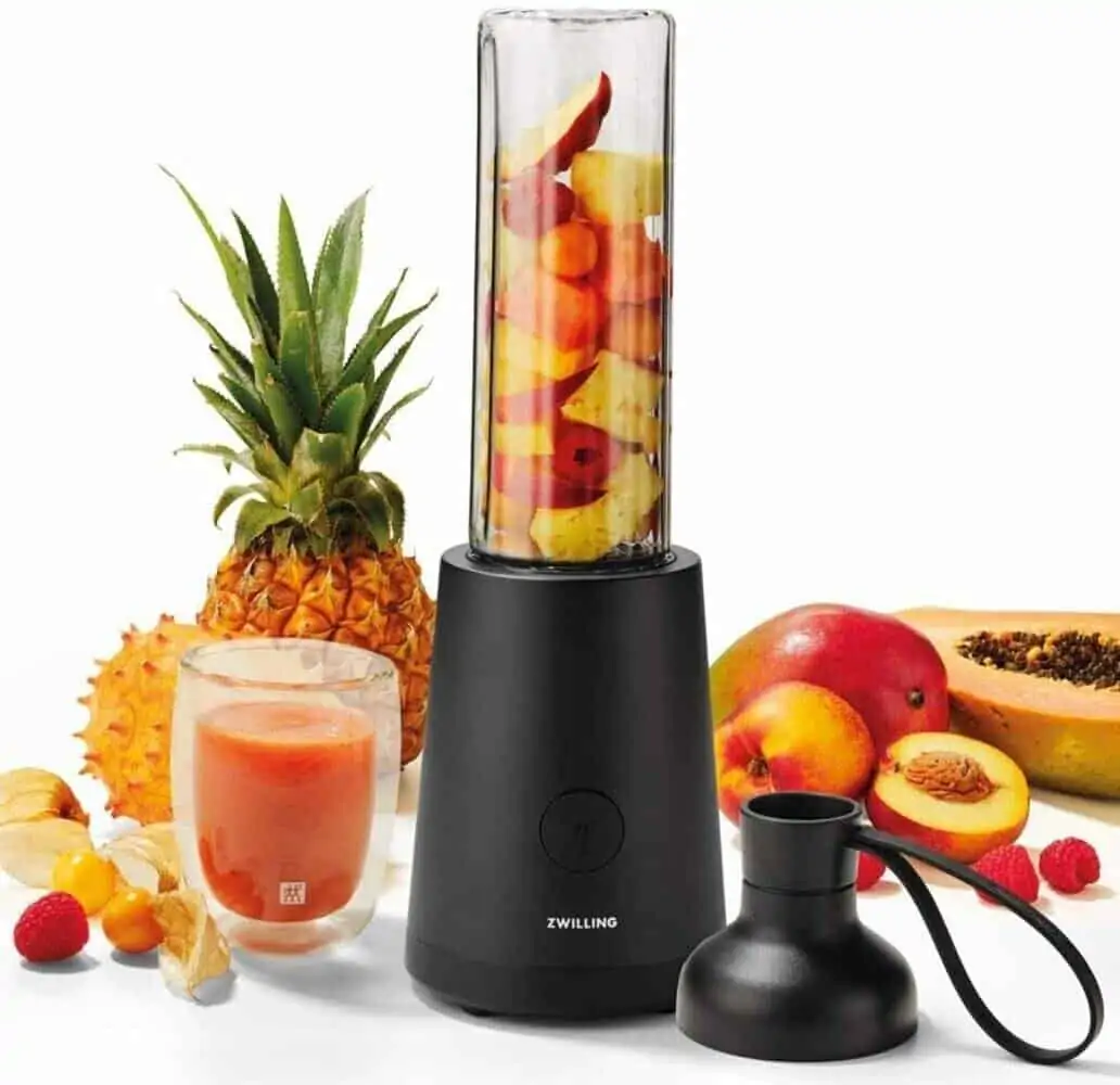 Zwilling Standmixer, Smoothie Maker, inkl. Trinkflasche mit Verschluss, 600 ml, 300 Watt, Edelstahl/Kunststoff, Schwarz für 28,99€ [Prime] statt 38,67€