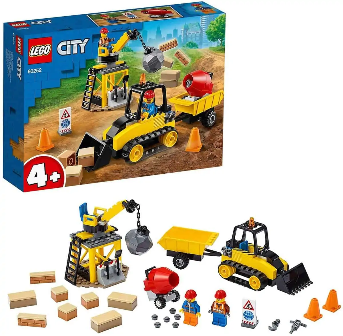 LEGO 60252 City Bagger & Kran auf der Baustelle für 13,95 € (Prime) statt 18,98 €