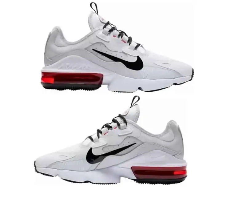 Nike Air Max Infinity 2 white/black/university red/photon dust [Gr. 41 bis 46] für 65,96€ inkl. Versand statt 79,04€