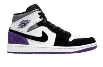 Air Jordan 1 Mid PURPLE HEEL Sneaker