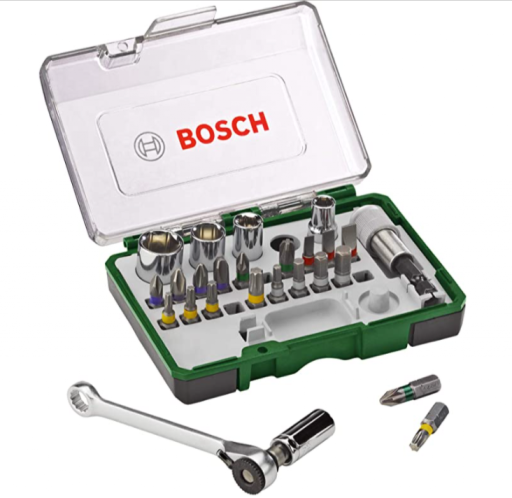 Bosch 27Tlg Schrauberbit Und Ratschen Set Extra Harte Qualität Zubehör Bohrschrauber Und Schraubendreher Amazon De Baumarkt