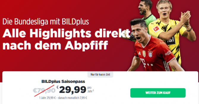 Bundesliga mit BILDplus BILD de