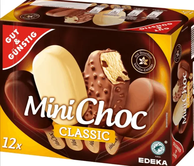 Gratis: Gut & Günstig Mini Choc Classic, 12er, 600 ml Eis (Edeka Nordbayern ,Sachsen,Thüringen) (Edeka Genuss+ App)  ab 5€ MBW