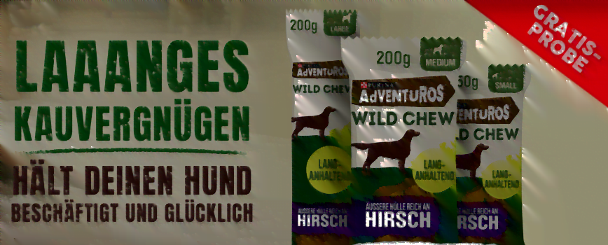 Gratisprobe AdVENTuROS Wild Chew Kausticks jetzt sichern