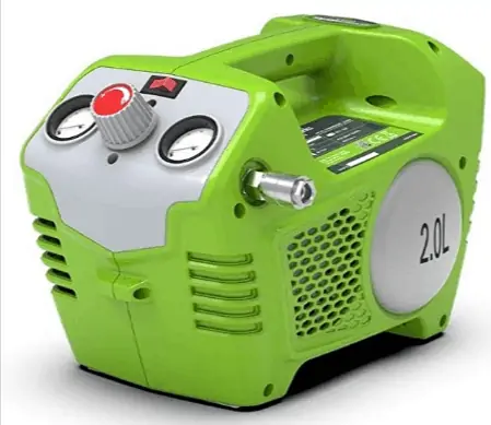 Greenworks 40V Akku-Kompressor G40AC (Li-Ion 40V 8 bar Elektromotor mit 240 Watt Leistung inkl. Aufsätzen ohne Akku und Ladegerät) für 44,34 € inkl. Versand