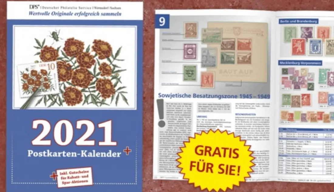 Gratis: Postkarten-Kalender 2021