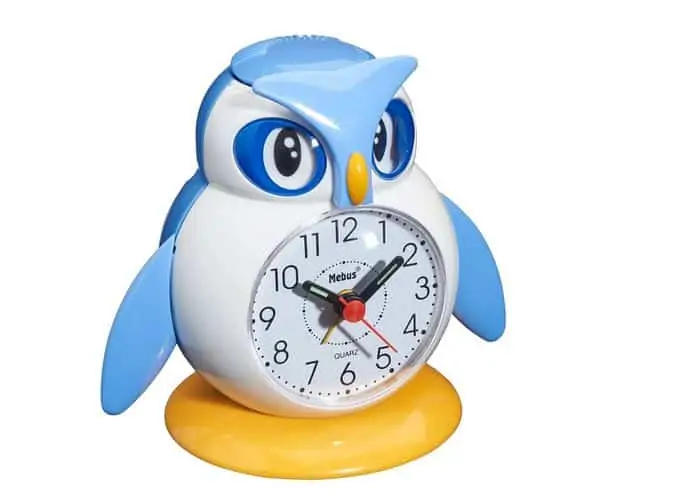 Mebus Kinderwecker-Eule (mit Alarm, Beleuchtung und Quarzuhrwerk) für 9,95 € (Prime) statt 14,90 €