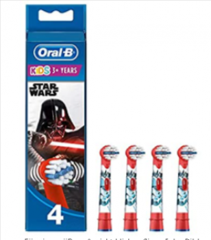 Oral B Kids Star Wars Aufsteckbuersten fuer Kinder ab 3 Jahren 4 Stueck Amazon de Drogerie Koerperpflege