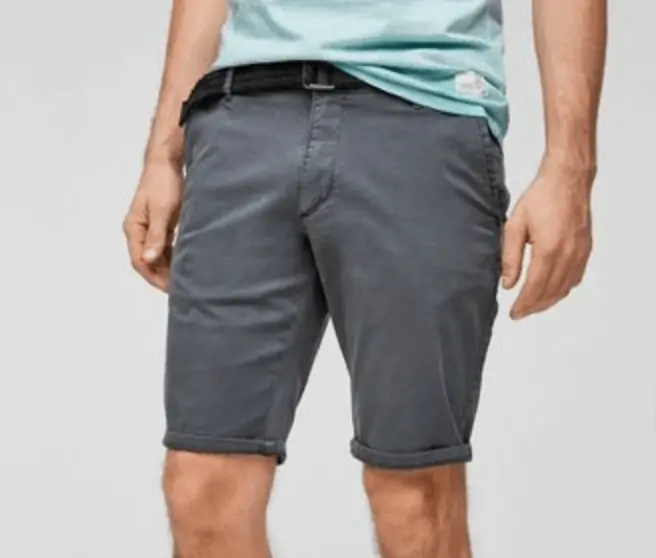 s.Oliver Q/S designed Bermuda Short (97% Baumwolle) mit Gürtel in Dunkelgrau für 9,60 € inkl. Versand (statt 26,00 €)