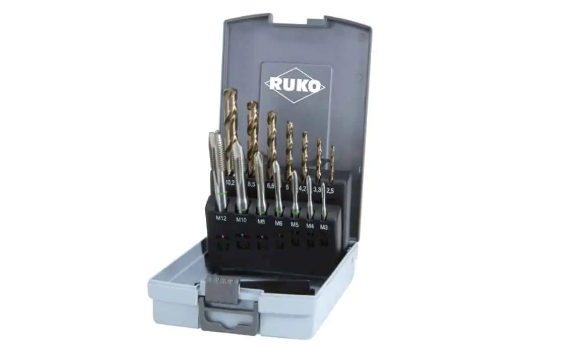 RUKO 14-teiliger Maschinengewindebohrer-Satz HSS Co 5 Form B für 46,34 € inkl. Versand statt 51,34 €