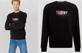 Tommy Jeans Sweatshirt Timeless in hellrot schwarz weiss ABOUT YOU