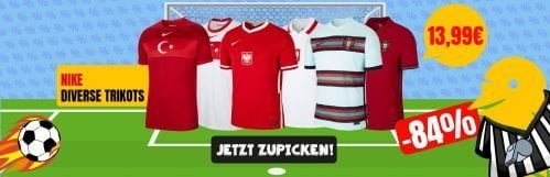 Picksport: Divese Nike Trikots (Portugal,Polen, Türkei) je ab 8,99 € zzgl. 3,99 € Versand