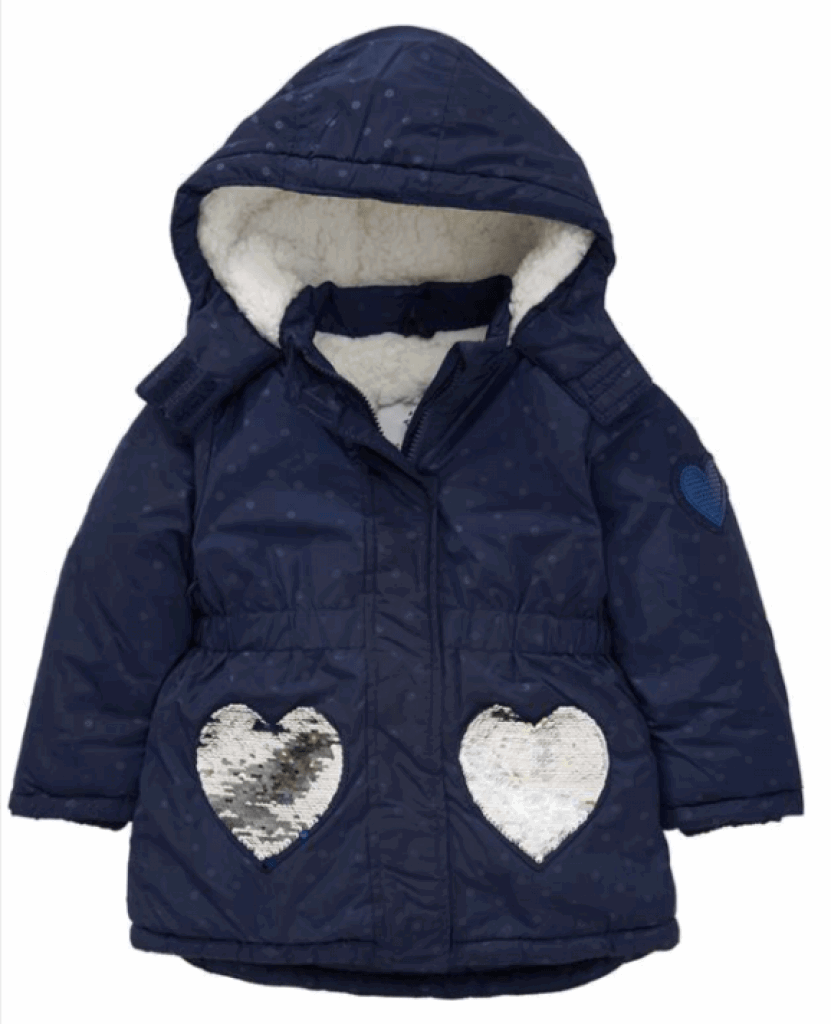 Ernstings Family Maedchen Winterjacke Mit Wendepailletten