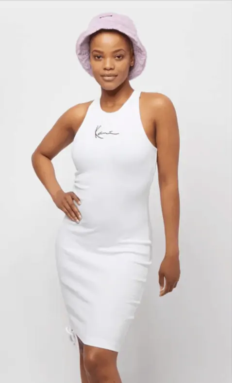 Karl Kani Small Signature Gathered Rib Dress (Gr. XXS bis XL) für 23,99 € inkl. Versand (statt 39,95 €)