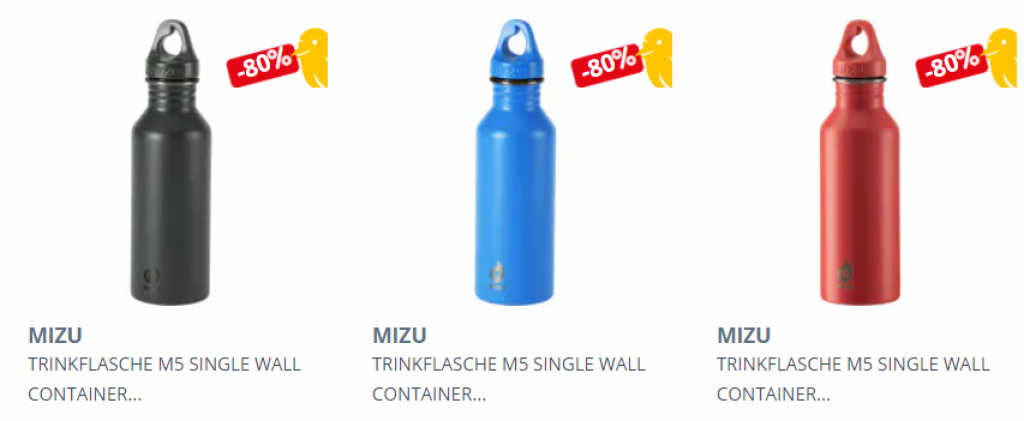 Mizu Trinkflasche M5 Single Wall Container