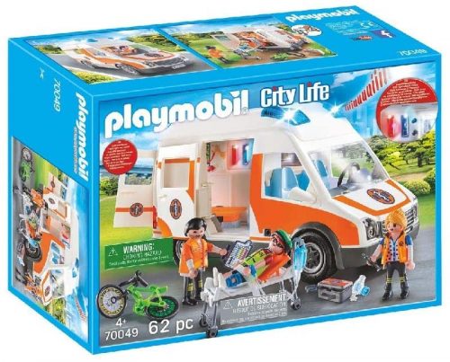 Playmobil City Life – Rettungswagen mit Licht und Sound 70049 für 28,75 € [Prime] statt 35,77 €