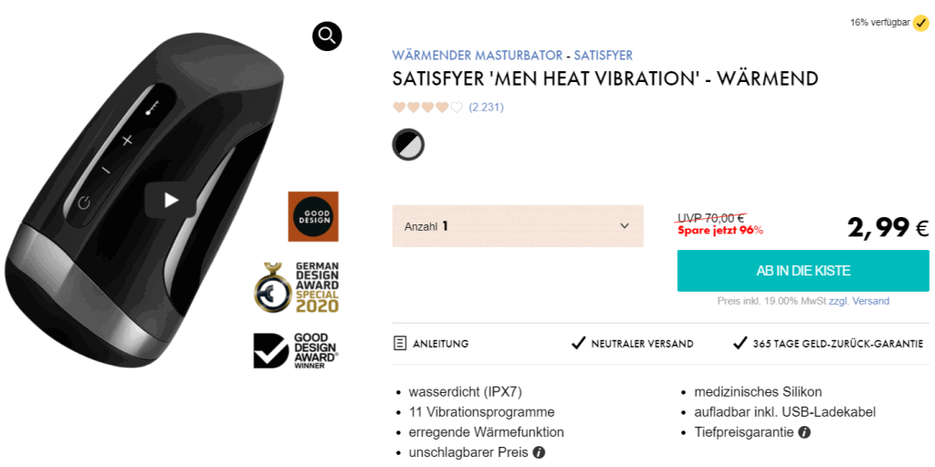 Satisfyer Men Heat Vibration